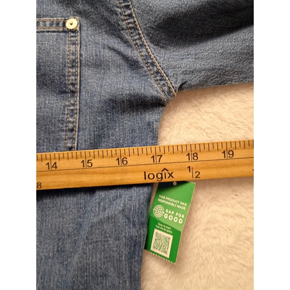 Gap Kids Denim Shirt Dress Medium Wash Long Sleeve Blue Size S 6-7 Casual NWT